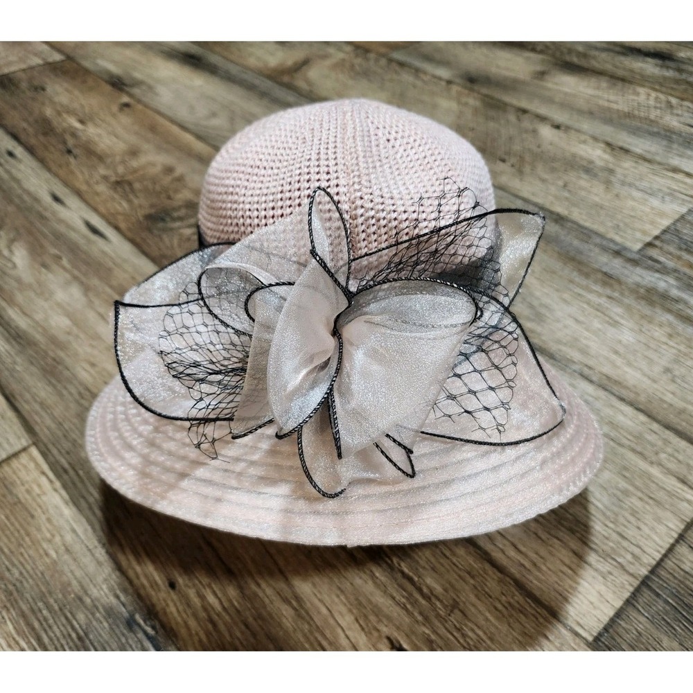 Yayilu Designer Hat Womens Iridescent Brim Church One Size weave sun shade Bow